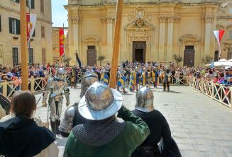Nachstellung einer Schlacht im mittelalterlichen Malta