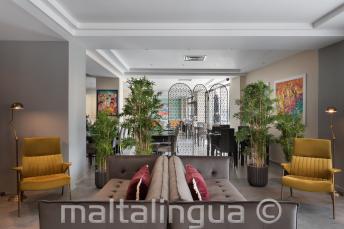 Lobby und Restaurant im Hotel Argento