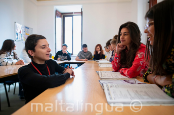 Klimatisierte Klassenzimmer in einer Sprachschule in Malta