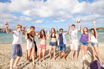 Studenten am Strand