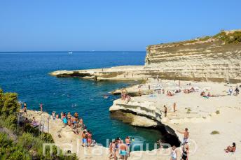 Sicht auf St Peters Pool, Malta