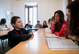 Klimatisierte Klassenzimmer in einer Sprachschule in Malta